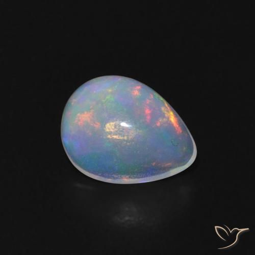 Opale Multicolore naturelle En forme de poire, 0.50 ct, Transparent