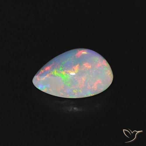 Opale Multicolore naturelle En forme de poire, 0.50 ct, Transparent