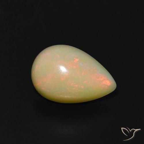 Opale Multicolore naturelle En forme de poire, 0.74 ct, Transparent