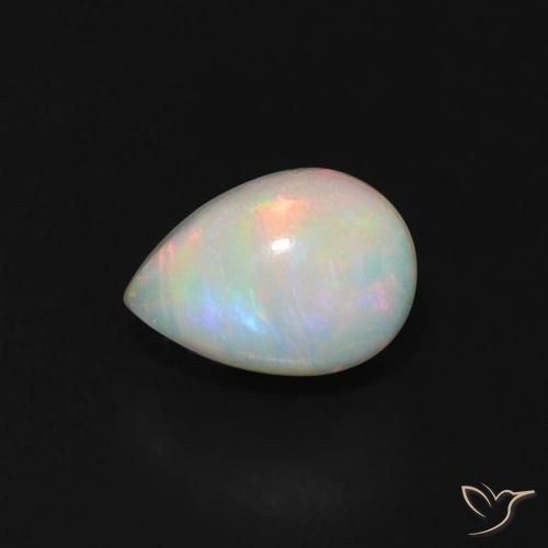 0.64ct Naturel Multicolore Opale, En forme de poire, Transparent, Photo A