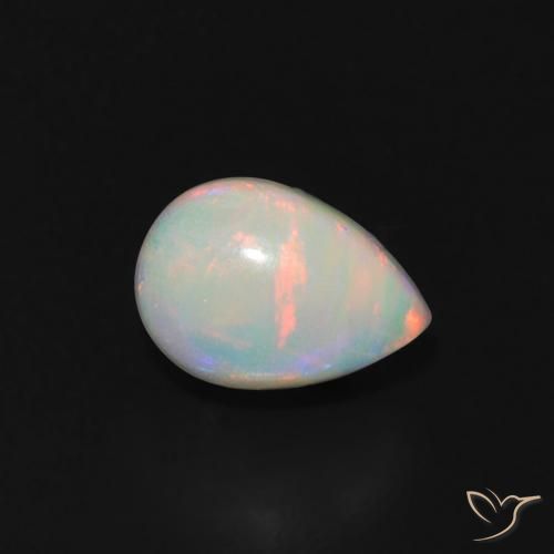Opale Multicolore naturelle En forme de poire, 0.64 ct, Transparent