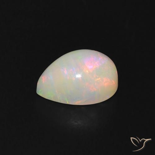 Opale Multicolore naturelle En forme de poire, 0.64 ct, Transparent