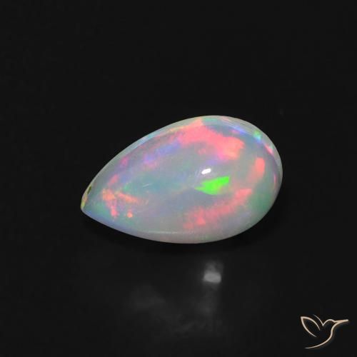 0.61ct Naturel Multicolore Opale, En forme de poire, Transparent, Photo A