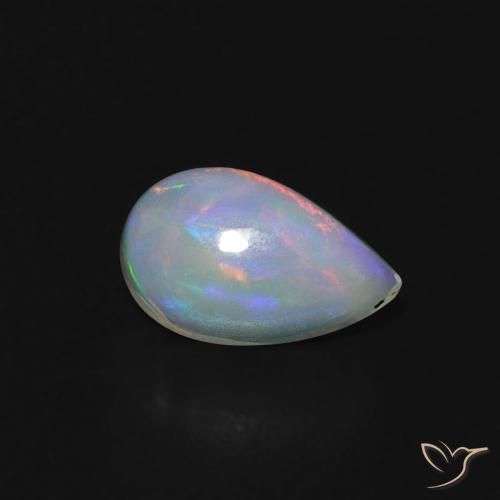 Opale Multicolore naturelle En forme de poire, 0.61 ct, Transparent