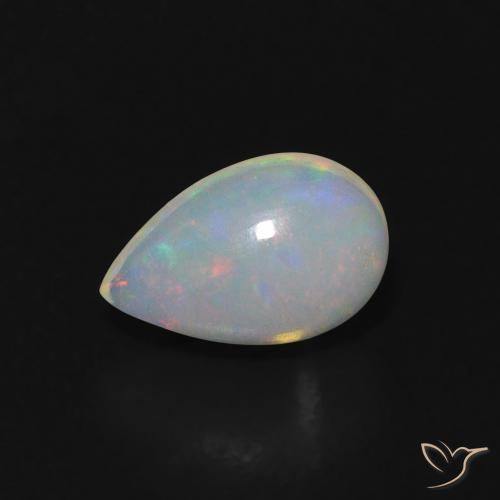 0.59ct Naturel Multicolore Opale, En forme de poire, Transparent, Photo A