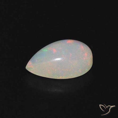 Opale Multicolore naturelle En forme de poire, 0.59 ct, Transparent