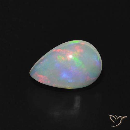 Opale Multicolore naturelle En forme de poire, 0.56 ct, Transparent
