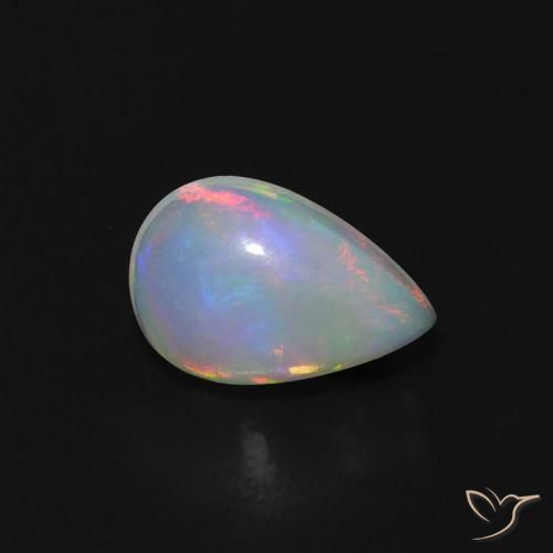 Opale Multicolore naturelle En forme de poire, 0.56 ct, Transparent