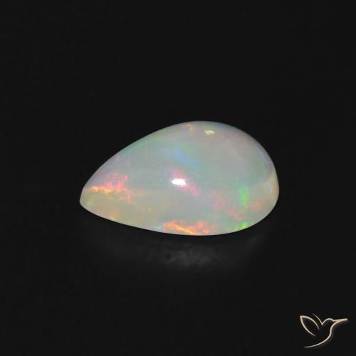 Opale Multicolore naturelle En forme de poire, 0.56 ct, Transparent