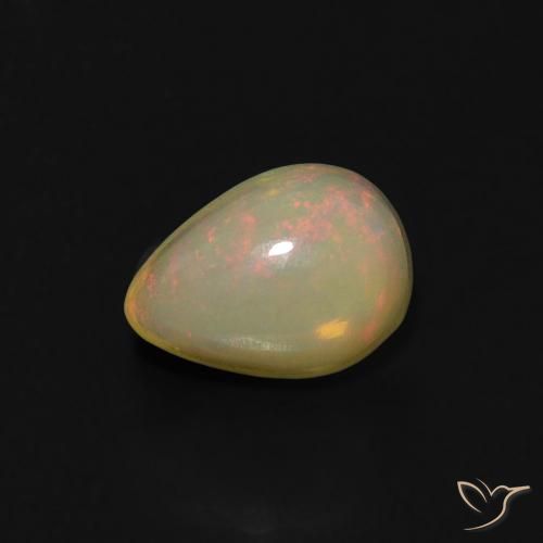 0.69ct Naturel Multicolore Opale, En forme de poire, Transparent, Photo A