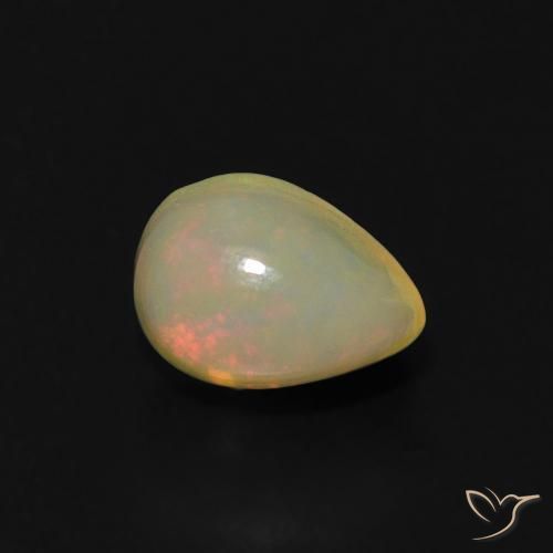 Opale Multicolore naturelle En forme de poire, 0.69 ct, Transparent