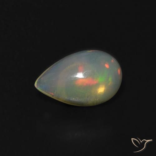 Opale Multicolore naturelle En forme de poire, 0.52 ct, Transparent