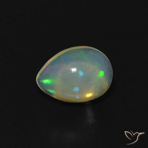 0.56ct Naturel Multicolore Opale, En forme de poire, Transparent