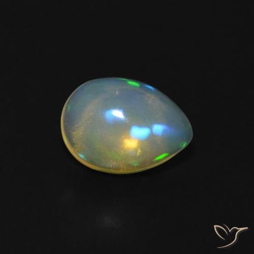 Opale Multicolore naturelle En forme de poire, 0.56 ct, Transparent