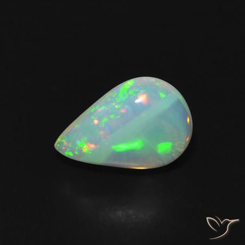 Opale Multicolore naturelle En forme de poire, 0.87 ct, Transparent