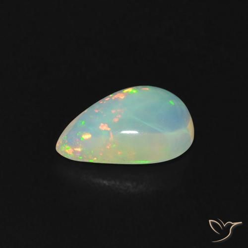 Opale Multicolore naturelle En forme de poire, 0.87 ct, Transparent