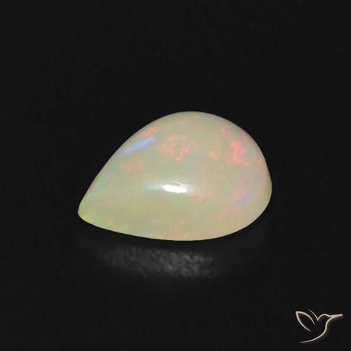 Opale Multicolore naturelle En forme de poire, 0.67 ct, Transparent
