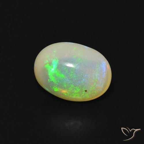 Opale Multicolore naturelle ovale, 0.48 ct, Transparent