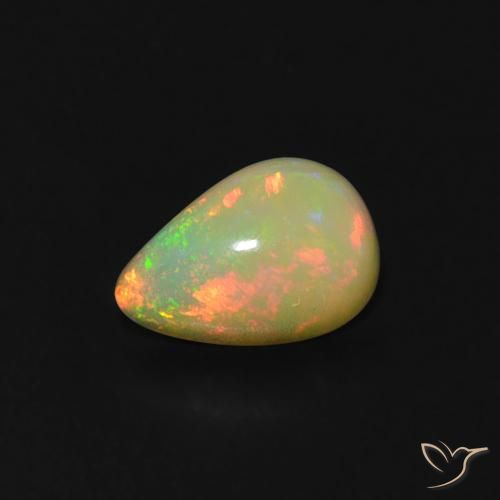 0.36ct Naturel Multicolore Opale, En forme de poire, Transparent