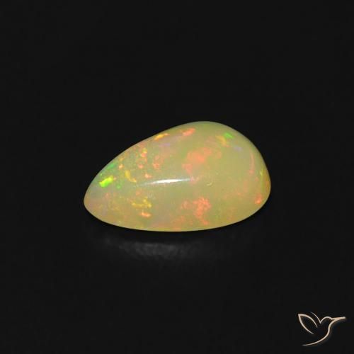Opale Multicolore naturelle En forme de poire, 0.36 ct, Transparent