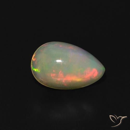 Opale Multicolore naturelle En forme de poire, 0.57 ct, Transparent