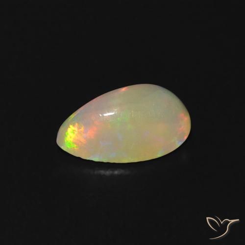 Opale Multicolore naturelle En forme de poire, 0.57 ct, Transparent