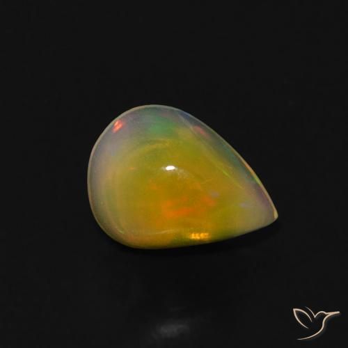 Opale Multicolore naturelle En forme de poire, 0.53 ct, Transparent