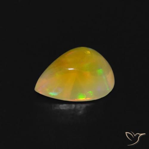 Opale Multicolore naturelle En forme de poire, 0.53 ct, Transparent