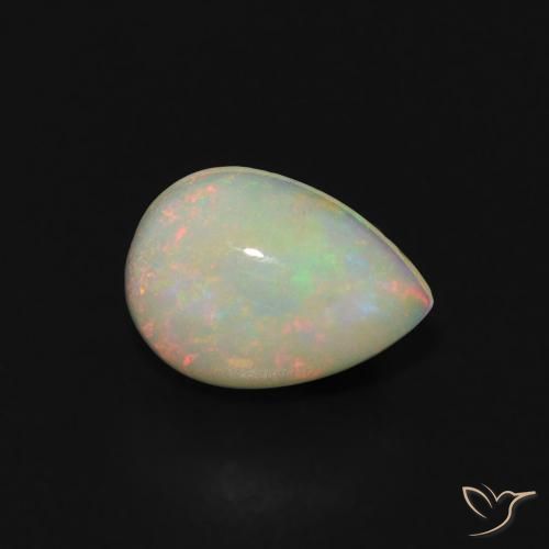 Opale Multicolore naturelle En forme de poire, 0.45 ct, Transparent