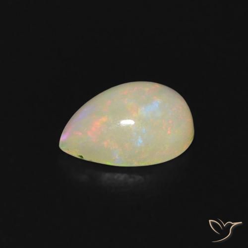 Opale Multicolore naturelle En forme de poire, 0.45 ct, Transparent