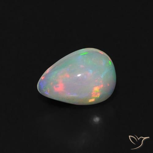 0.29ct Naturel Multicolore Opale, En forme de poire, Transparent