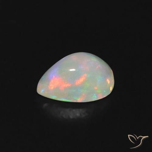 Opale Multicolore naturelle En forme de poire, 0.29 ct, Transparent