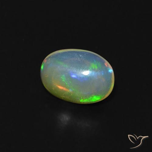 Opale Multicolore naturelle ovale, 0.31 ct, Transparent