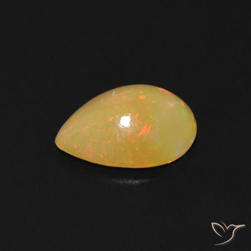 Opale Multicolore naturelle En forme de poire, 0.68 ct, Transparent