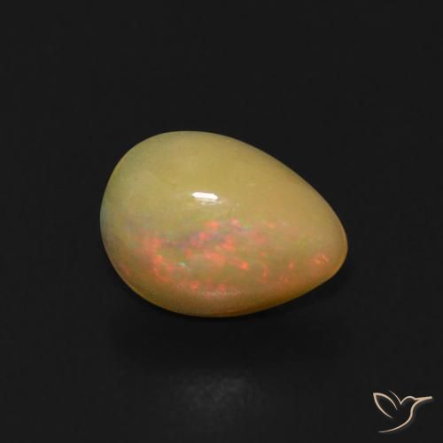 Opale Multicolore naturelle En forme de poire, 0.48 ct, Transparent