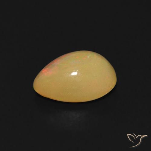 Opale Multicolore naturelle En forme de poire, 0.48 ct, Transparent
