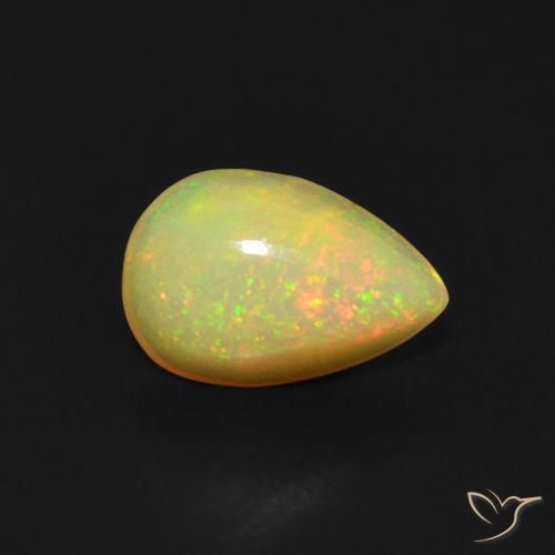 Opale Multicolore naturelle En forme de poire, 0.55 ct, Transparent
