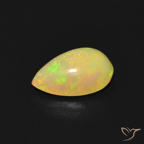 Opale Multicolore naturelle En forme de poire, 0.55 ct, Transparent
