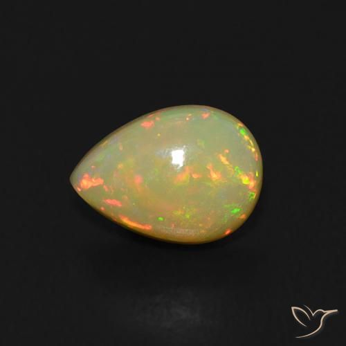 Opale Multicolore naturelle En forme de poire, 0.54 ct, Transparent