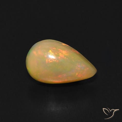 Opale Multicolore naturelle En forme de poire, 0.53 ct, Transparent