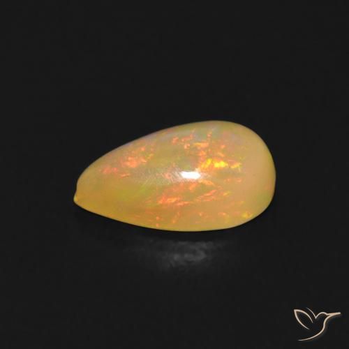 Opale Multicolore naturelle En forme de poire, 0.53 ct, Transparent