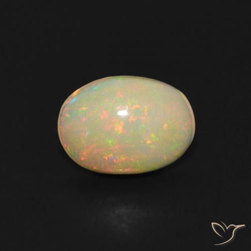 0.44ct Naturel Multicolore Opale, ovale, Transparent