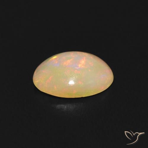 Opale Multicolore naturelle ovale, 0.44 ct, Transparent