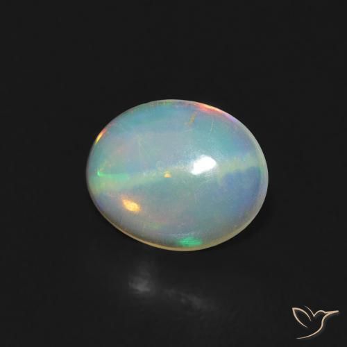 Opale Multicolore naturelle ovale, 0.32 ct, Transparent