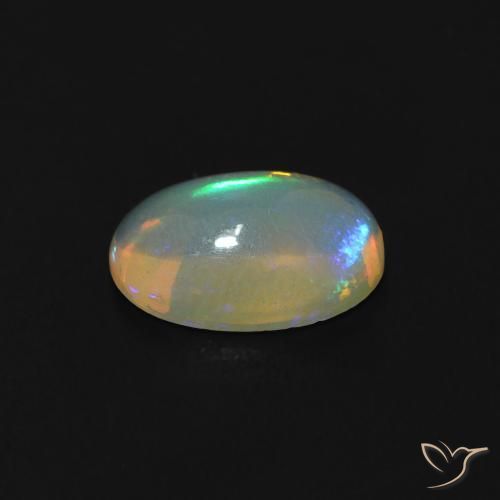 Opale Blanc bleuâtre naturelle ovale, 0.72 ct, Transparent
