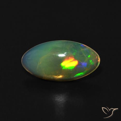 0.80ct Naturel Multicolore Opale, Marquise, Transparent