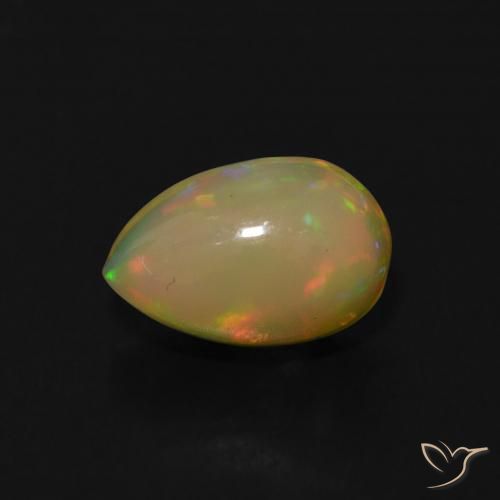1.12ct Naturel Multicolore Opale, En forme de poire, Transparent
