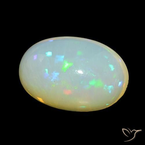 Opale Multicolore naturelle ovale, 27.69 ct, Transparent