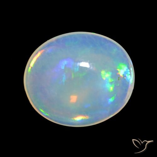 Opale Multicolore naturelle ovale, 4.91 ct, Transparent