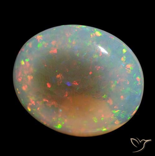 Opale Multicolore naturelle ovale, 86.87 ct, Transparent
